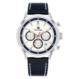 1710751 Tommy Hilfiger Kent Rannekello 43mm, sininen nahkara 1710751 Tommy Hilfiger Kent Rannekello 43mm, sininen nahkara