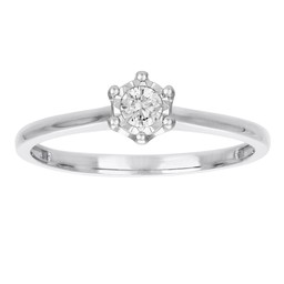 Timanttisormus 0,09ct W/P 14K valkokulta Timanttisormus 0,09ct W/P 14K valkokulta