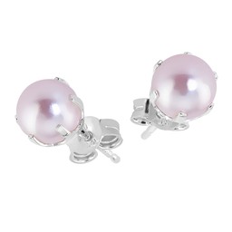 Hopeiset pinkit helmikorvakorut 6 mm Hopeiset pinkit helmikorvakorut 6 mm