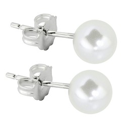 Hopeiset helmikorvakorut, 7 mm Hopeiset helmikorvakorut, 7 mm
