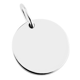 Hopeinen riipus, pyöreä laatta 12mm Hopeinen riipus, pyöreä laatta 12mm