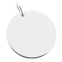Hopeinen riipus, pyöreä laatta 18mm Hopeinen riipus, pyöreä laatta 18mm
