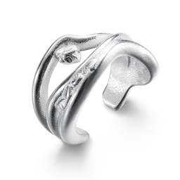 Kalevala Männyt ear cuff hopea