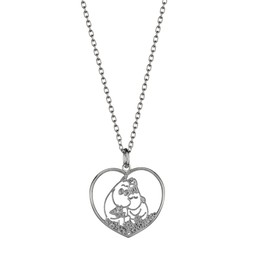 Lumoava x Moomin Rakkaus hopeinen kaulakoru