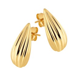 Kultaiset korvakorut, pisara, raidat Kultaiset korvakorut, pisara, raidat
