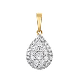 Timanttiriipus yht. 0,25ct pisara keltakulta