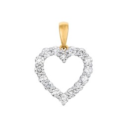 Timanttiriipus yht. 0,36ct sydän keltakulta