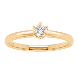 Princess Patricia timanttisormus 0,20ct keltakulta Princess Patricia timanttisormus 0,20ct keltakulta
