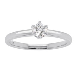 Princess Patricia timanttisormus 0,40ct valkokulta Princess Patricia timanttisormus 0,40ct valkokulta