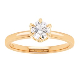 Princess Patricia timanttisormus 0,70ct keltakulta Princess Patricia timanttisormus 0,70ct keltakulta