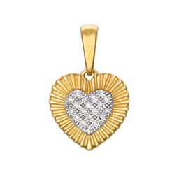 Timanttiriipus yht. 0,05ct sydän keltakulta