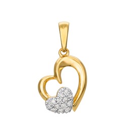 Timanttiriipus yht. 0,05ct sydän keltakulta