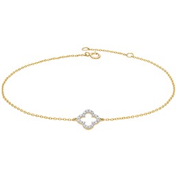 Timanttirannekoru yht. 0,05ct apila keltakulta