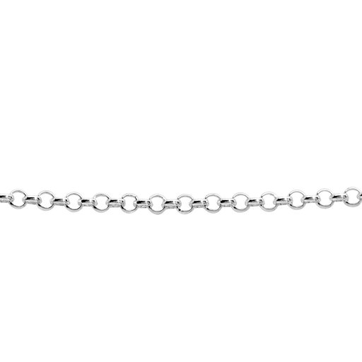 Hopeinen papuketju 6,3mm 45cm