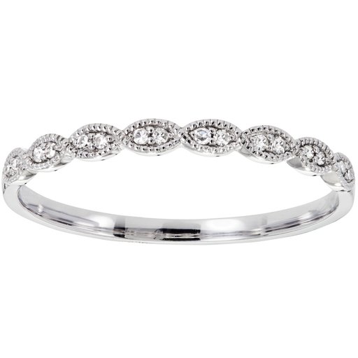 Timanttisormus 0,05ct vintage valkokulta