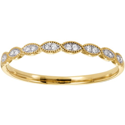 Timanttisormus 0,05ct vintage keltakulta