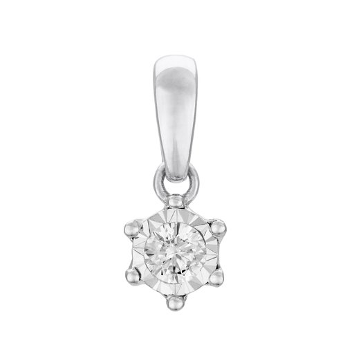 Timanttiriipus 0,09ct W/P 14K valkokultaa