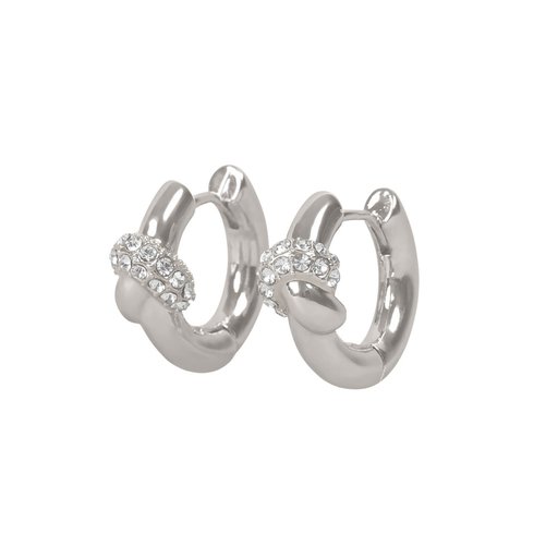 SNÖ of Sweden Everly chunky knot crystal ring ear- korvakoru