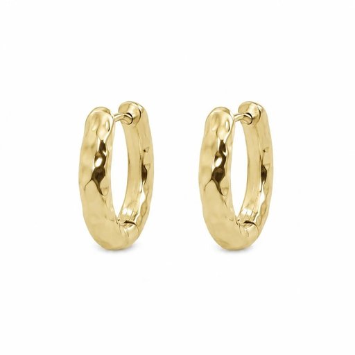 SNÖ of Sweden Chunky hammered ear- korvakorut kullanvärisenä