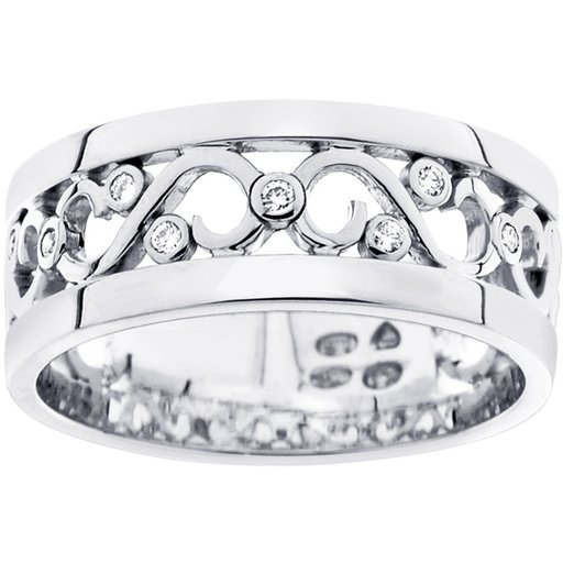 Princess Freja timanttisormus 0,11ct valkokulta