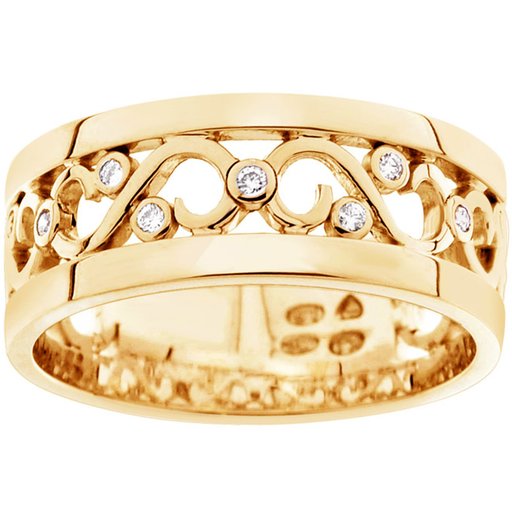 Princess Freja timanttisormus 0,11ct keltakulta