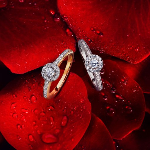 Story of Love Dallas timanttisormus 0,29ct valkokulta