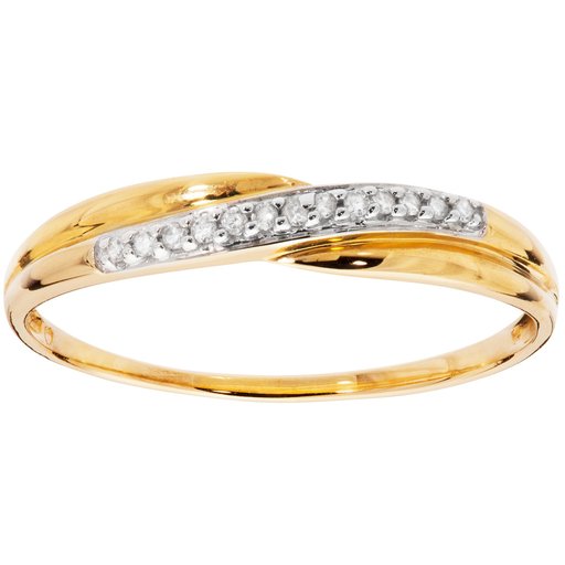 Timanttisormus 0,05ct keltakulta