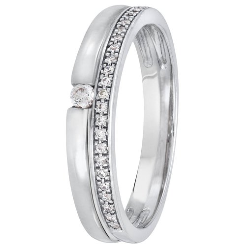 Story of Love Dubrovnik timanttisormus 0,10ct valkokulta