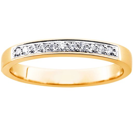 Princess Caroline timanttisormus 0,11ct keltakulta