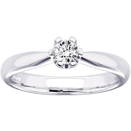 Princess Belle timanttisormus 0,20ct valkokulta