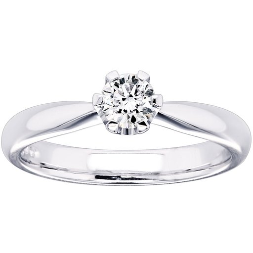 Princess Belle timanttisormus 0,30ct valkokulta