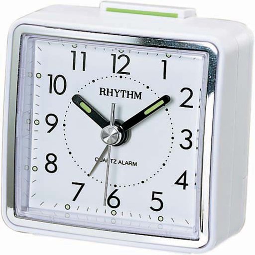 Rhythm valkoinen herätyskello, kantikas