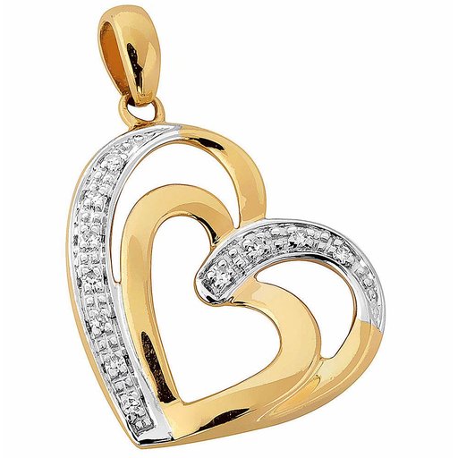 Timanttiriipus 0,04ct, tuplasydän keltakulta