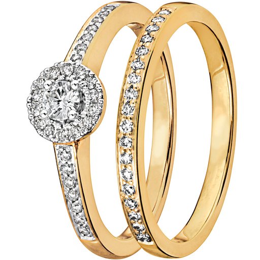 Story of Love Verona timanttisormus 0,11ct keltakulta