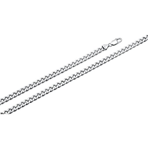 Hopeinen panssarikaulaketju, oksidoitu 5,5mm 55cm