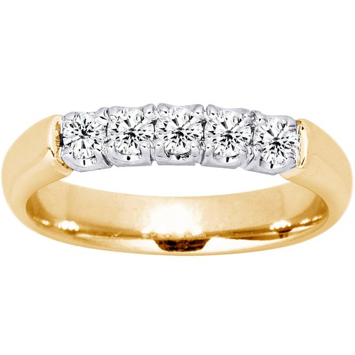 Princess Estelle timanttisormus 0,35ct keltakulta