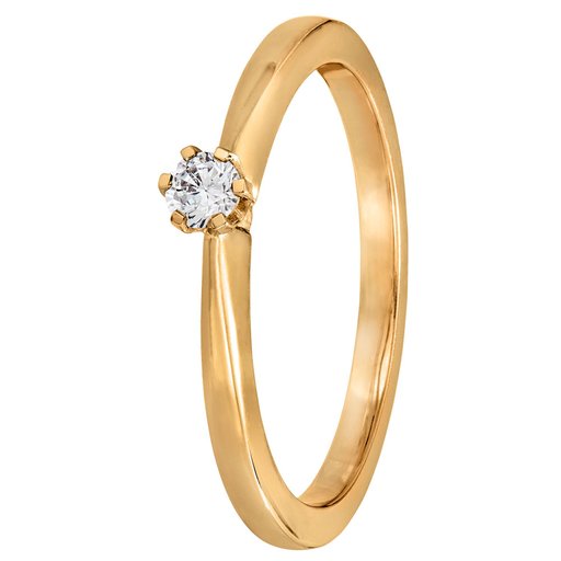 Story of Love Rome timanttisormus 0,10ct keltakulta