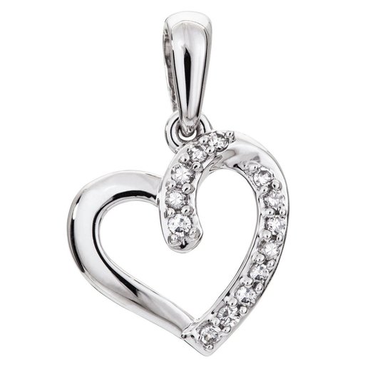 Timanttiriipus 0,05ct sydän valkokulta