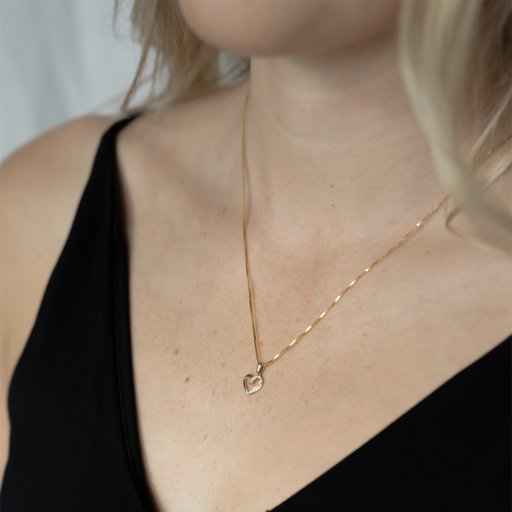 Timanttiriipus 0,05ct sydän keltakulta