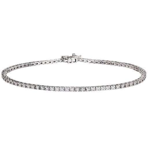 Timanttirannekoru 1,0ct, valkokulta