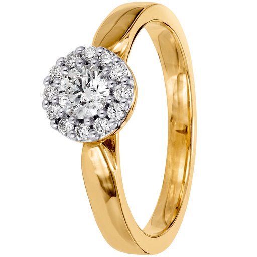 Story of Love Prague timanttisormus 0,43ct keltakulta