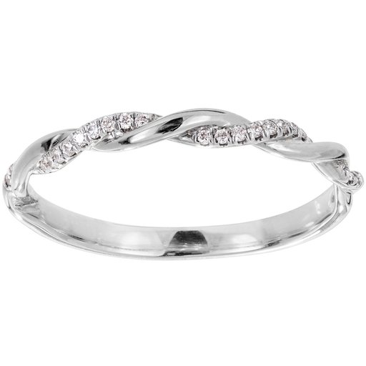Timanttisormus 0,07ct punos, valkokulta