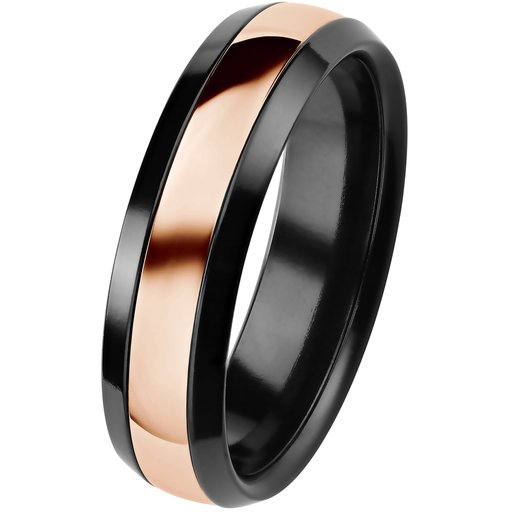 Duetto Black Edition zirkonium kihlasormus, punakultaraita