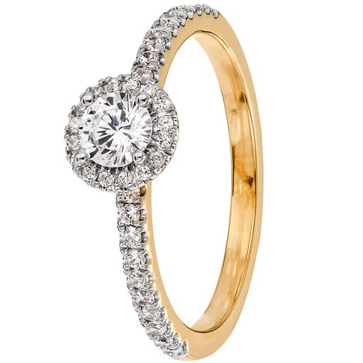 Story of Love Honolulu timanttisormus 0,52ct keltakulta
