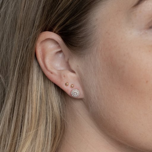 Timanttiriipus 0,04ct, keltakultainen risti