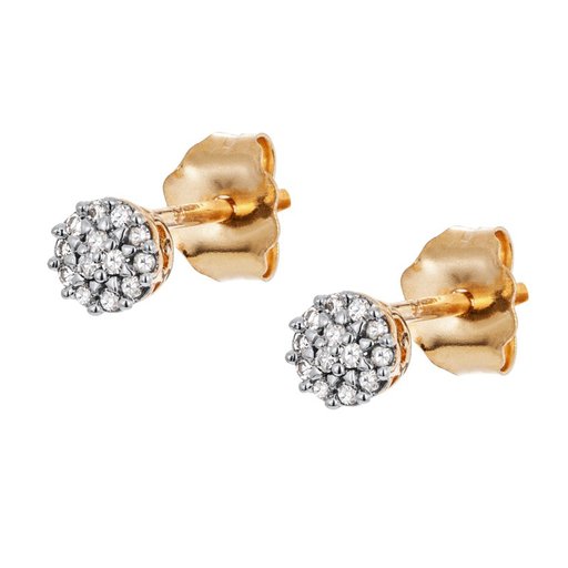Timanttikorvakorut 0,05ct keltakulta