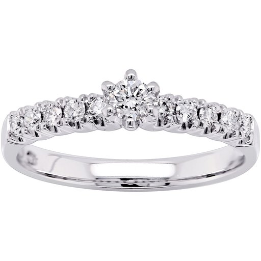Princess Maxima timanttisormus 0,32ct valkokulta
