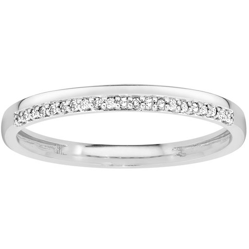 Timanttisormus 0,05ct valkokulta