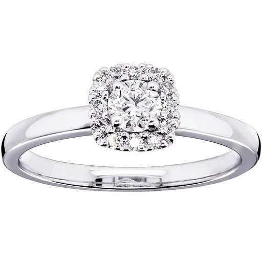 Princess Madelene timanttisormus 0,37ct valkokulta