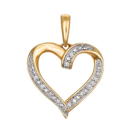 Timanttiriipus 0,03ct sydän keltakulta